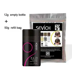 Sevich 50 г наращивание волос волокна пополнения мешок + г 12 г пустая бутылка загуститель волос более полное лечение выпадения волос 10 цветов
