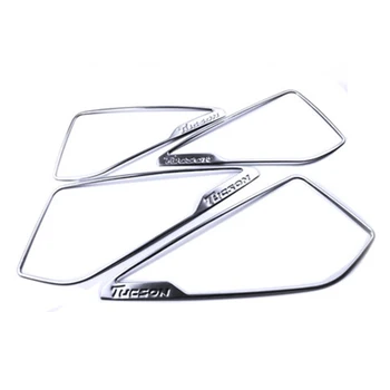 

FOR HYUNDAI TUCSON 2015 2016 2017 ACCESSORIES INTERIOR SPEAKER HORN TRIM STICKER METAL CHROME MOULDING CAR STYLING