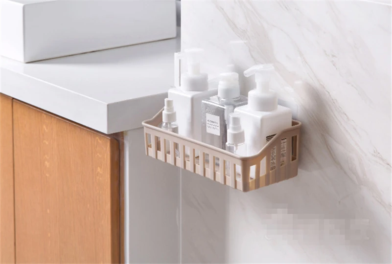 JiangChaoBo крепкие вискозные полки для ванной комнаты, принадлежности для ванной комнаты, Туалетная пластиковая настенная полка для хранения, стойка для мытья