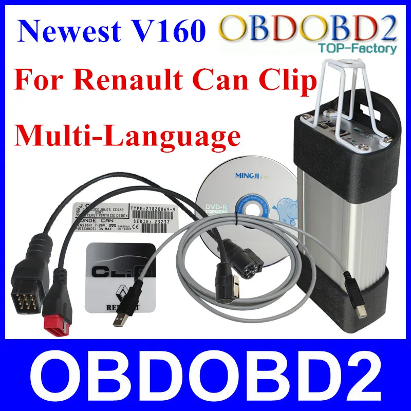 Sale Price Newest Version V160 For Renault Can Clip 100% Professional Diagnostic Tool Excellent Quality Multi-Language High Quality