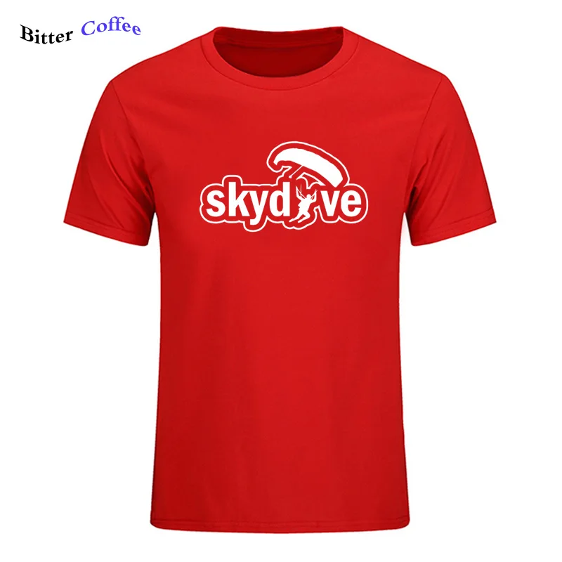 Горький кофе skydive Забавный принт хлопок футболки мужские Новое поступление Летний стиль короткий рукав мужская футболка плюс размер - Цвет: 10