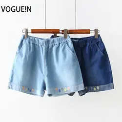 VOGUEIN новые женские летние баллон вышитые карманы джинсы короткие брюки шорты оптом