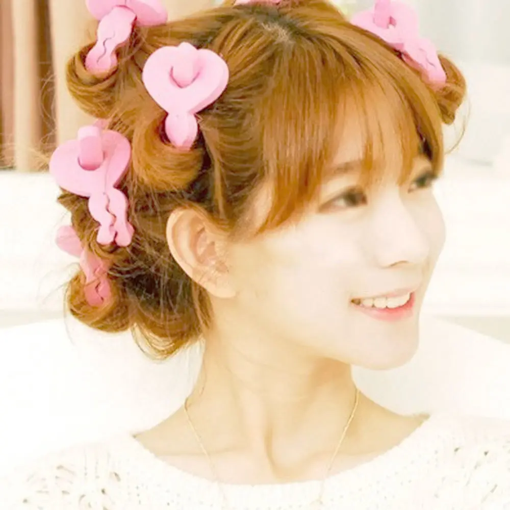 6Pcs Sponge Soft Hair Curling Rollers Sleeping Beauty Lady Girl