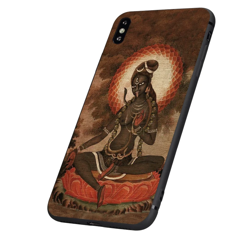 Черный чехол ТПУ для iphone 5 5s se 6 6s 7 8 plus x 10 XR XS 11 pro MAX силиконовый чехол Властелин Шива индуистский Бог Будда Индия махакал