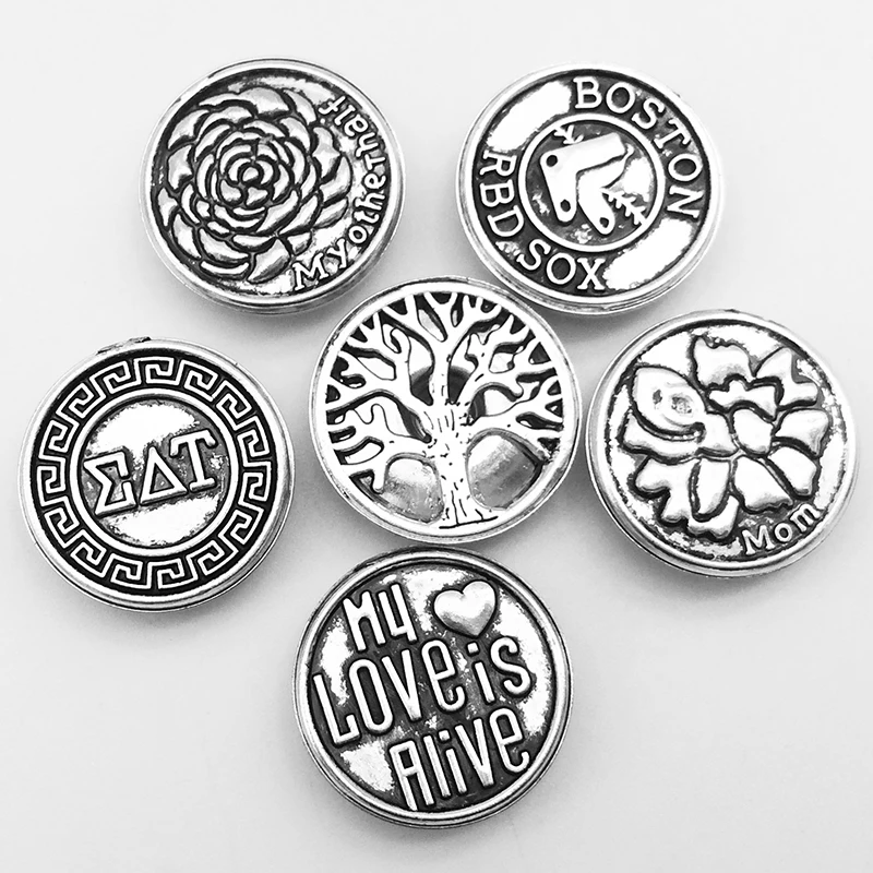 

MF777 Mother MOM LOVE tree of life 20mm metal snap button