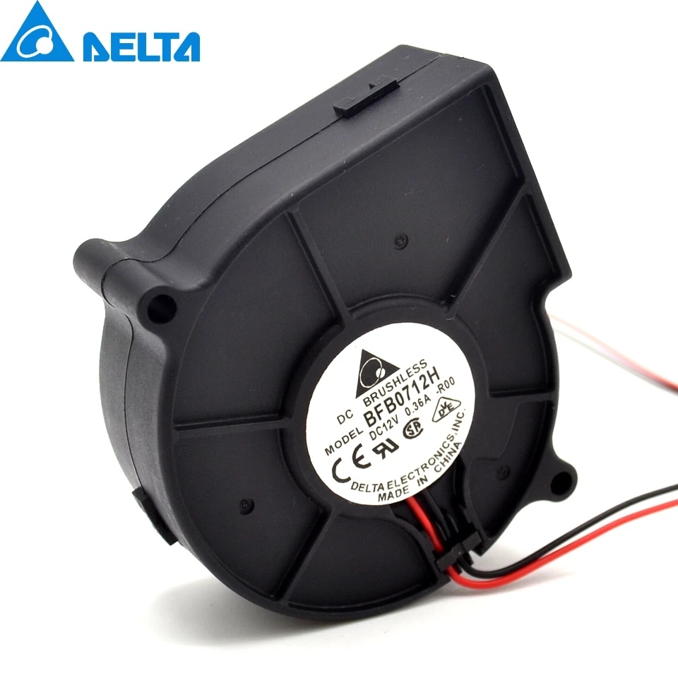 Free shipping new BFB0712H 7530 12V 0.36A turbofan projector fan 75* 75