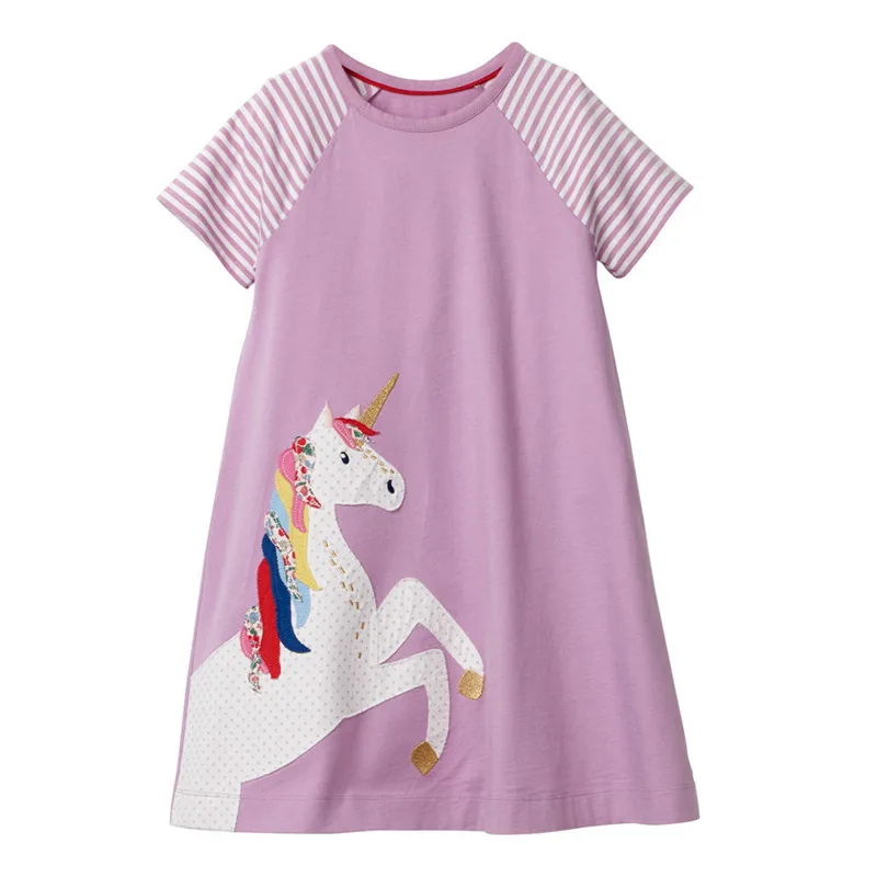 Jumping Meters Brand Girls Summer Dress 2019 Princess Dress Animal Deers Children Costume for Kids Clothes Hot Sell Baby Dresses