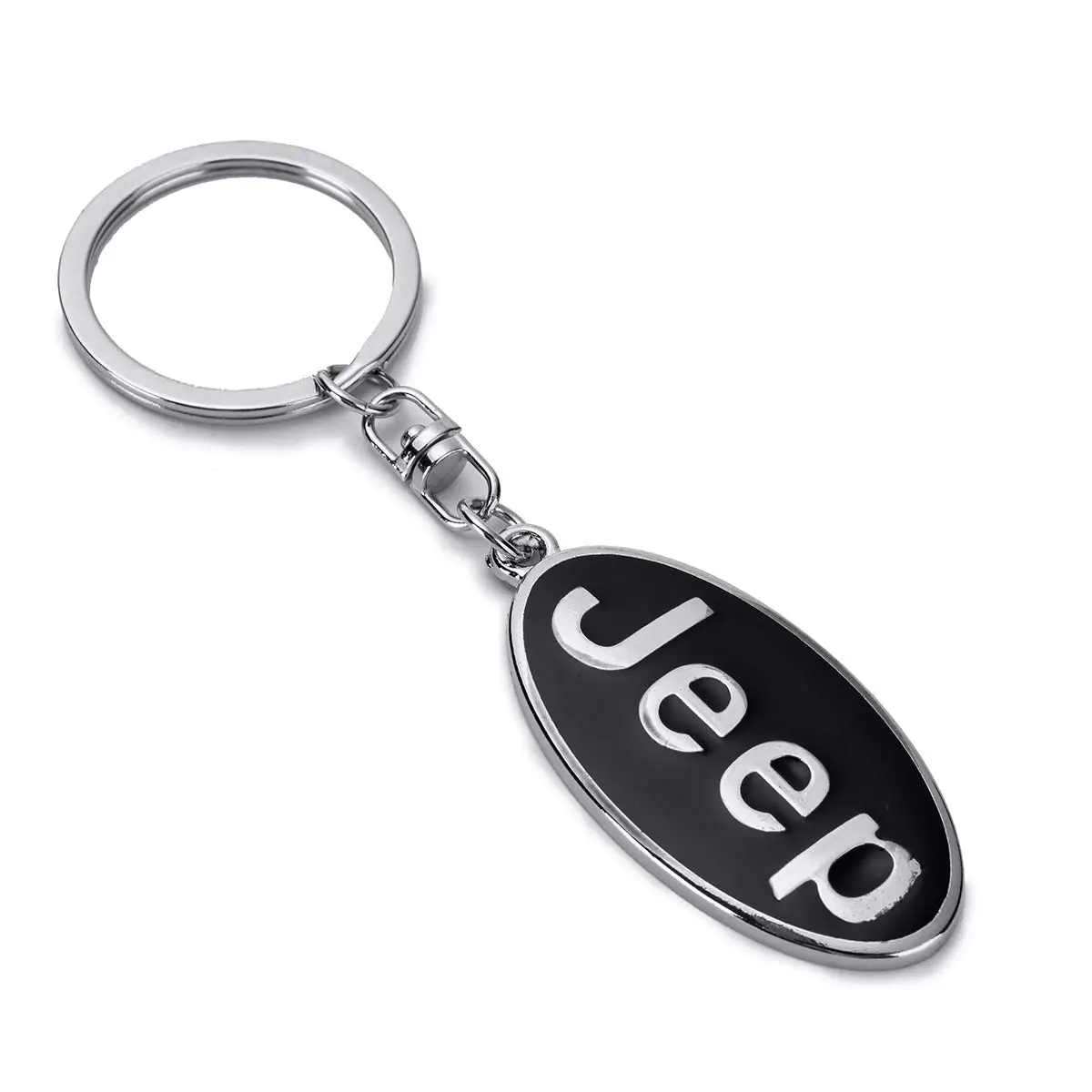 

3D Chrome Metal Key Chain Car Logo Key Ring, Best for Gifts (Jeep)