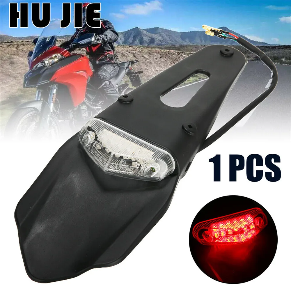 

Universal Motorcycle Enduro Trial Dirt Bike Fender LED Stop Rear Tail Light Lamp For Honda XR400 CRF250 CRF450 Kawasaki KLX450R