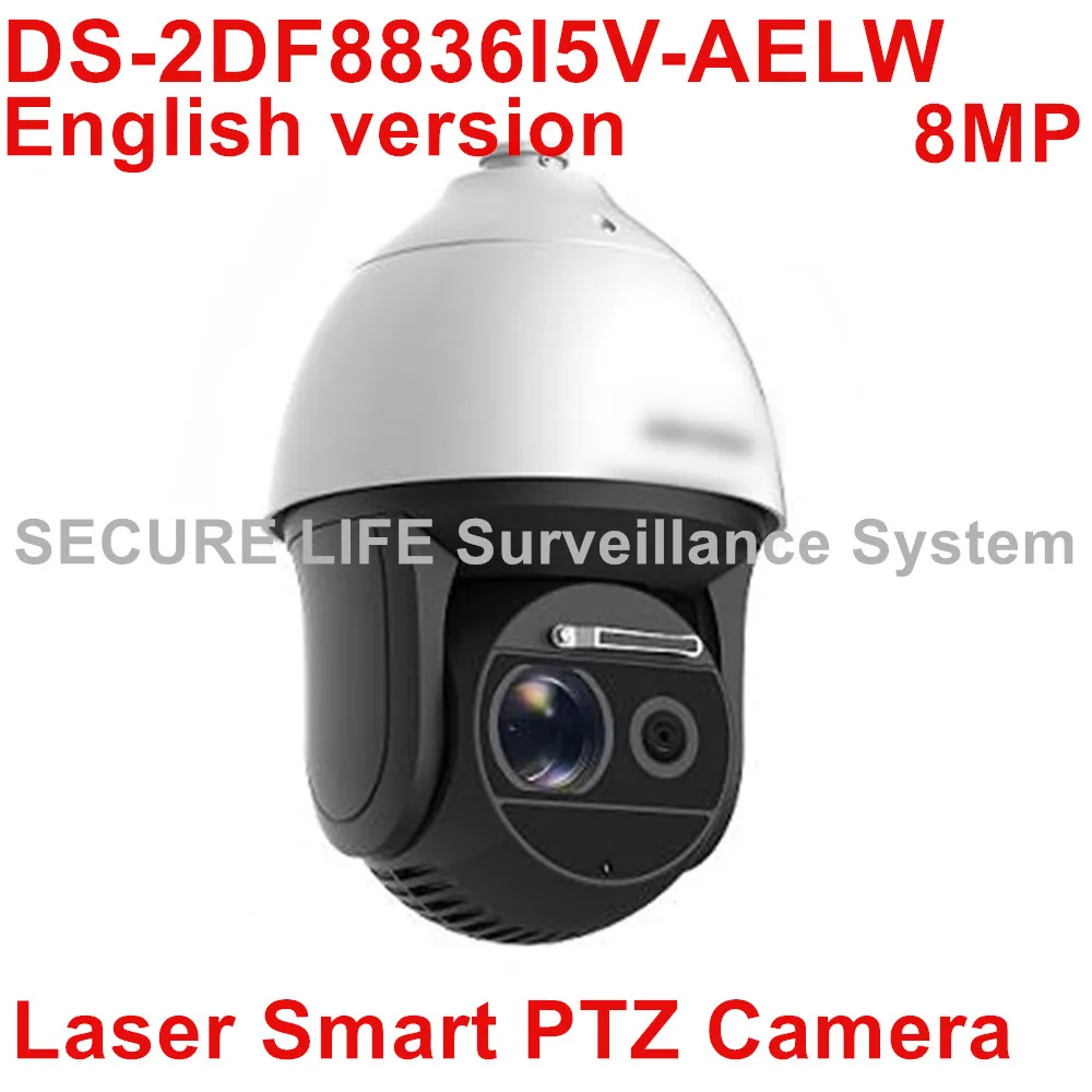 

DHL English version DS-2DF8836I5V-AELW 4K Laser Smart PTZ Camera 36X optical zoom wiper 200m IR POE 8mp