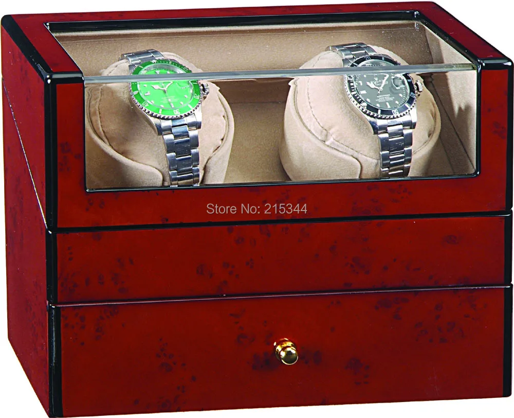 2 motors Homemade Watch Winder with Drawer DBwinder watch boxwatch