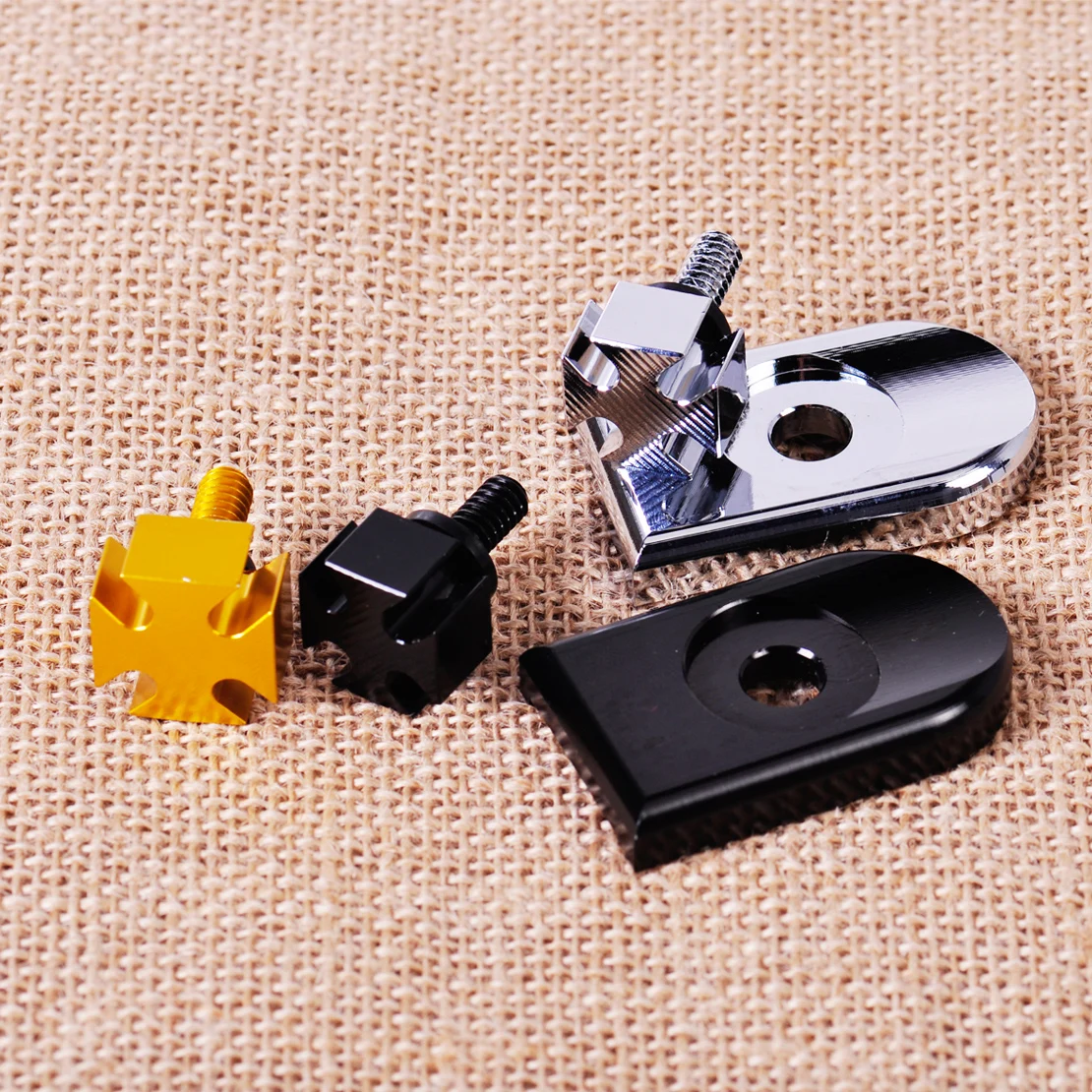 

CITALL Motorcycle 1/4" Seat Cross Screw Bolt Mount Knob Cover 6mm for Harley Sportster Softail Dyna Street Bob Roadking