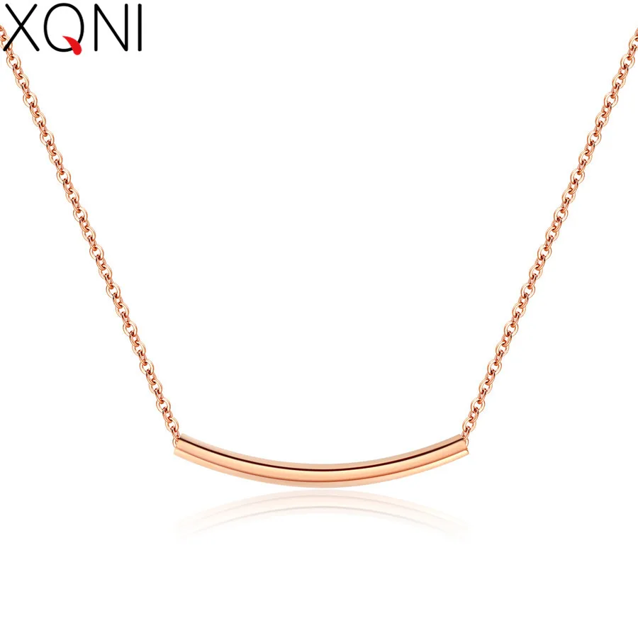 

XQNI Elbow Simple Design Smile Face Short Clavicle Chain Necklace For Women Girl colar feminino OL Style Jewelry Christmas Gift