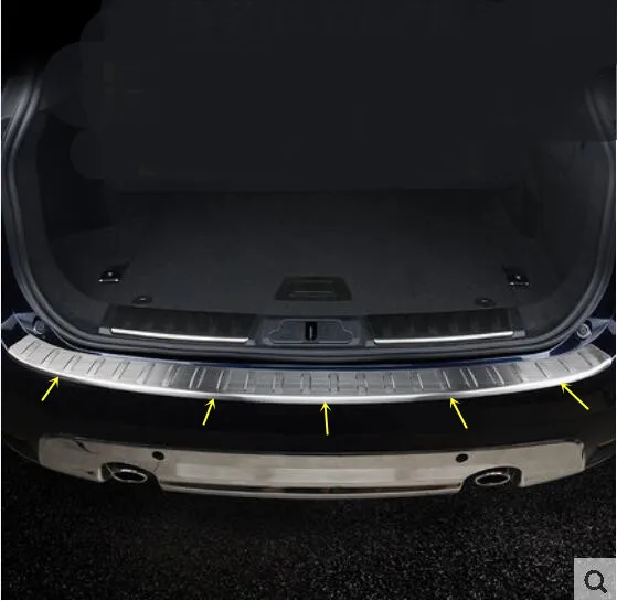 For Jaguar F Pace X761 2016 2017 Steel Rear Bumper Protector Sill Trunk