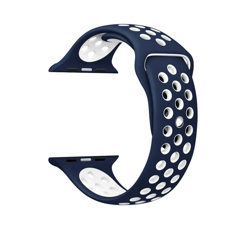 ONEVAN Цветной силиконовый ремешок для наручных часов Apple Watch, версии 4/3/2 44 мм, 42 мм, 40 мм, 38 мм, спортивный браслет, ремешок для iwatchBand