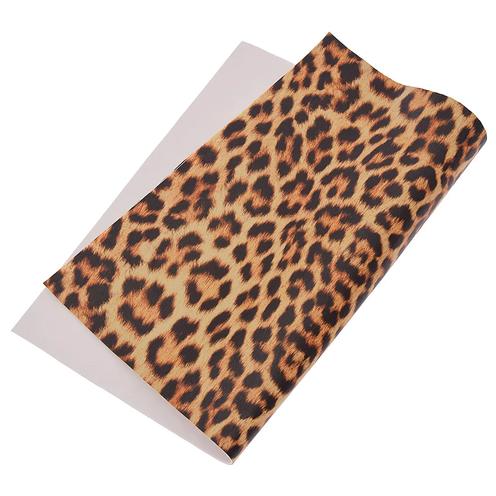 New 1/2 Yard Synthetic PU Leather Printed Fabric For Bows Leopard Faux Leather DIY Sewing Crafts Accessories - Цвет: 3