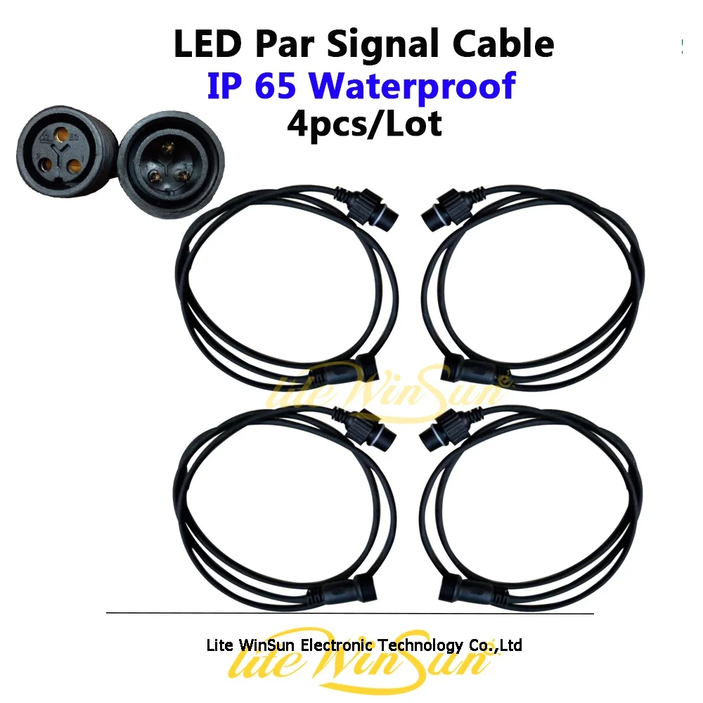 Litewinsune 4XLot DMX Signal Cable 3 Pin Male and Female Connectors