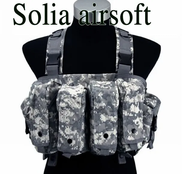 

tactical airsoft vest large capacity magazine AK Rig carrier combat vest ACU