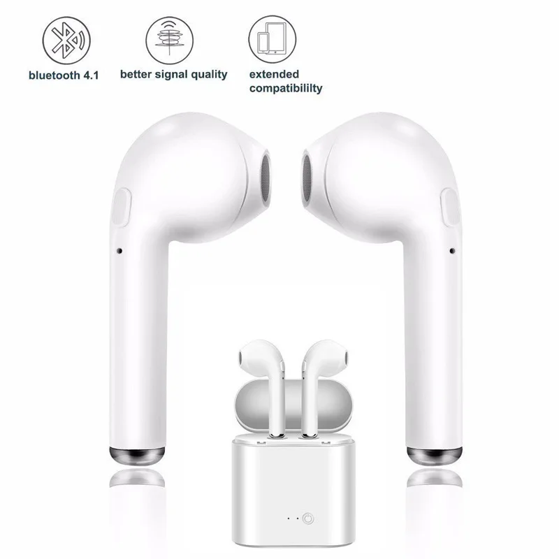 

Hua Eagle Mini Wireless Earpiece Bluetooth Earphones i7s TWS music sport Earbuds Headset With Mic For smart Phone Earphone