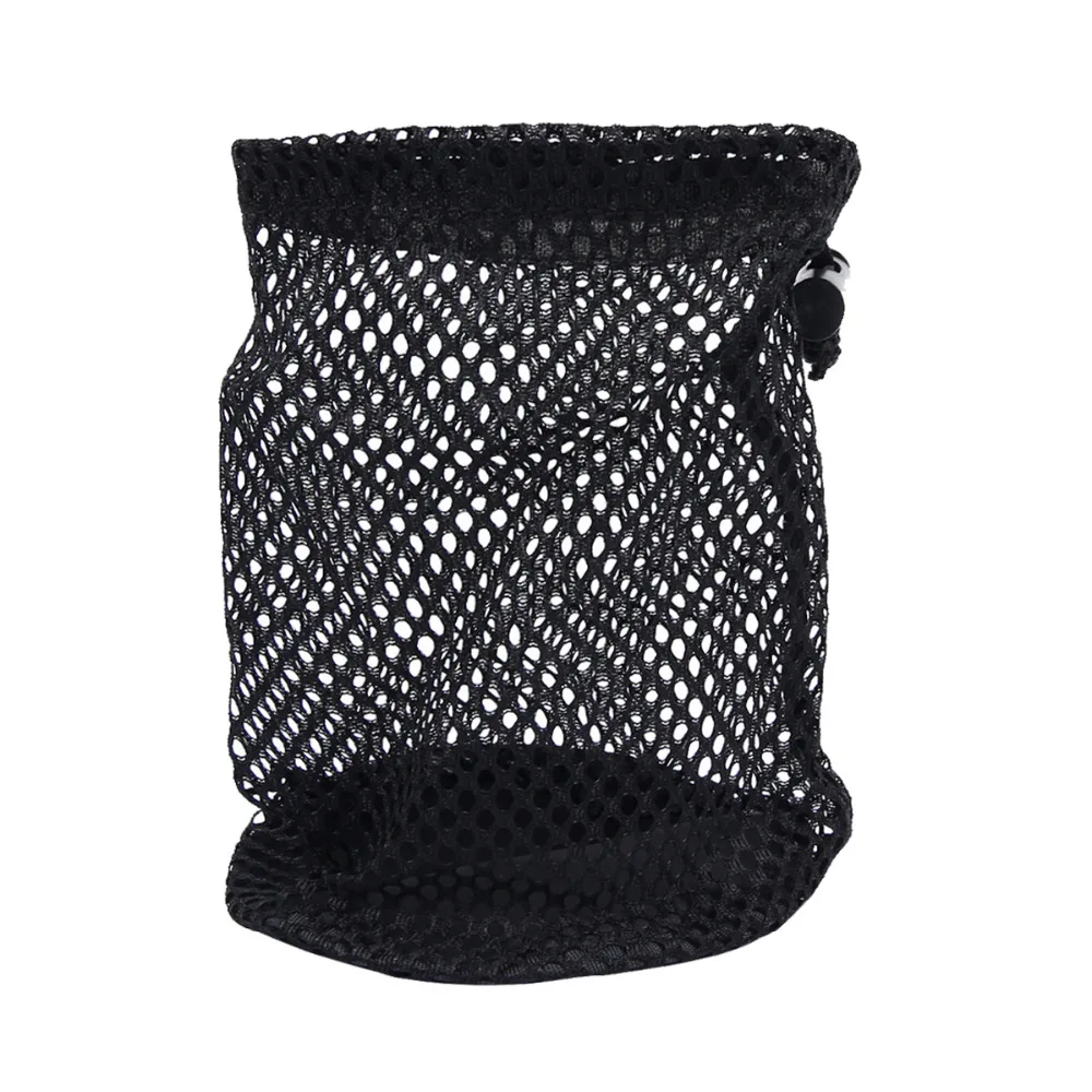 Golf Balls Mesh Bag Black Nylon Mesh Net Bag Pouch Golf Tennis Holder