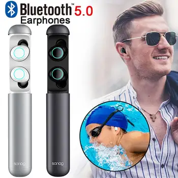 

TWS Bluetooth 5 Headset Sanag J2 With Battery Charger Mini Capsule New Noise Reduction Headset Dropship
