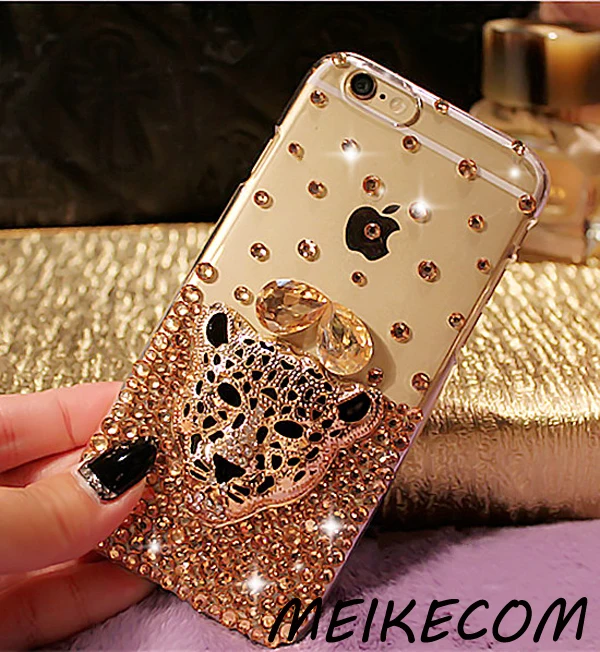 

Diamond 3D Leopard Phone Case Cover For Lenovo K6 K5 Plus K3 Note K900 Handmade Rhinestone Phone Protective Shell Skins Bags