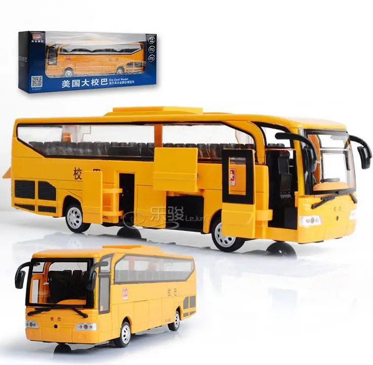 1 32 free shipping The American school bus Alloy Diecast Car Model Pull Back Toy Car