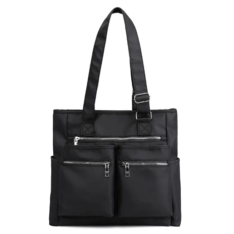 Брендовые дизайнерские нейлоновые новые женские сумки через плечо, женские сумки, водонепроницаемые женские сумки большой емкости, повседневные сумки для покупок, сумки для покупок - Цвет: Черный