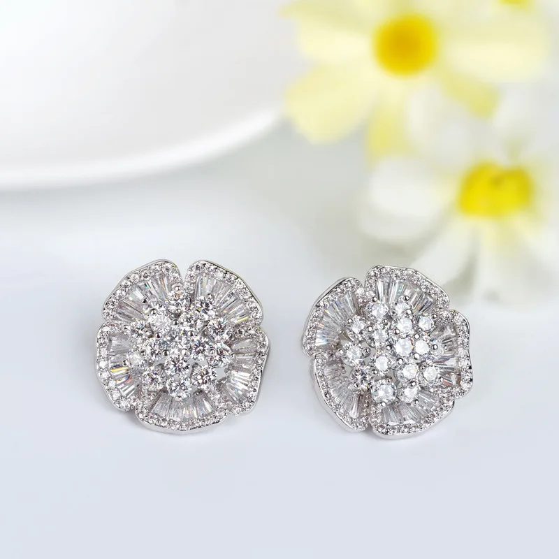 

wedding earrings for brides crystal