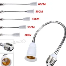 1 шт. E27 гибкий удлинитель адаптер светодиодный держатель лампы конвертер Винт гнездо 110 В 220 В