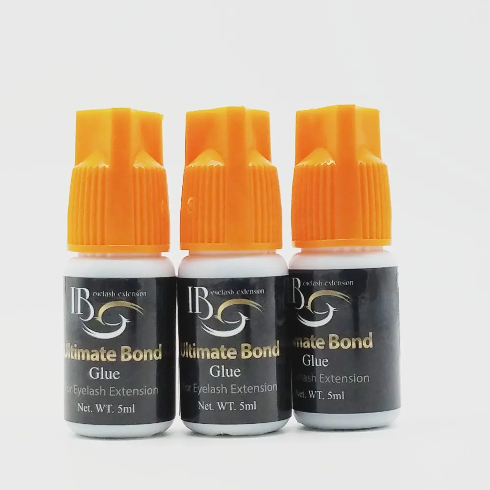 

3pieces IB Ultimate bond Glue Eyelash Extensions holding time 5~6 weeks drying time 4~6 seconds 5ml Adhesive glue Free Shipping