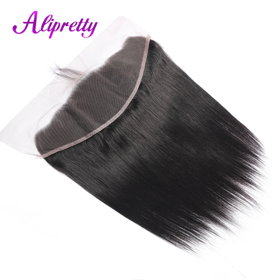 Alipretty волосы 13x4 Кружева Фронтальная Закрытие 8 "-20" бразильские прямое