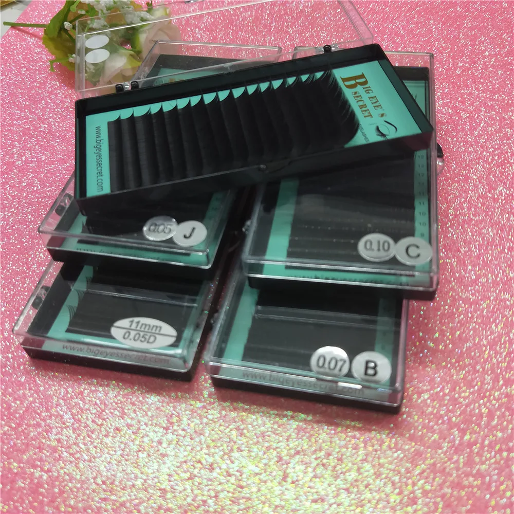 

Promotions price Black Eye Lash Extension Silk Mink Artificial Fake False Individual Eyelash Extensions free shipping