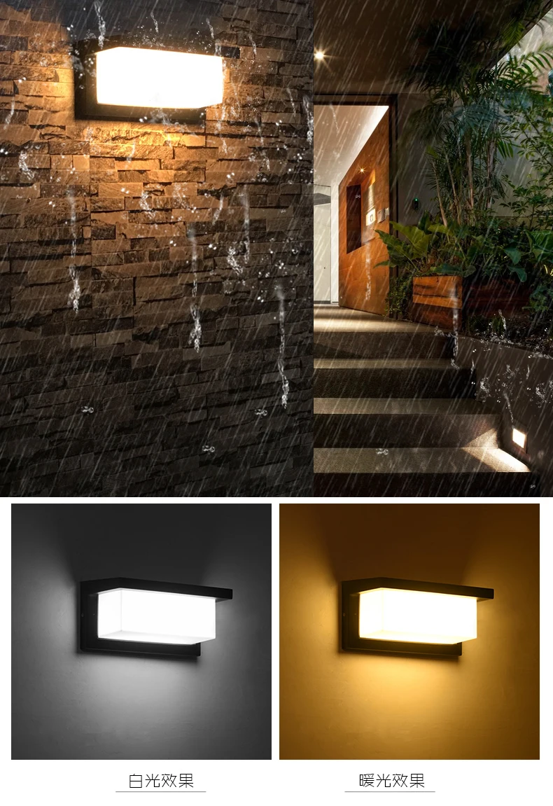 Sensor de Movimento Conduziu a Luz da Parede Lâmpada de Parede Led ao ar Iluminação Livre Waterproo Pátio w 30 Moderna Jardim Corredor Varanda Porta Decora 18 24 Luminárias de parede externas
