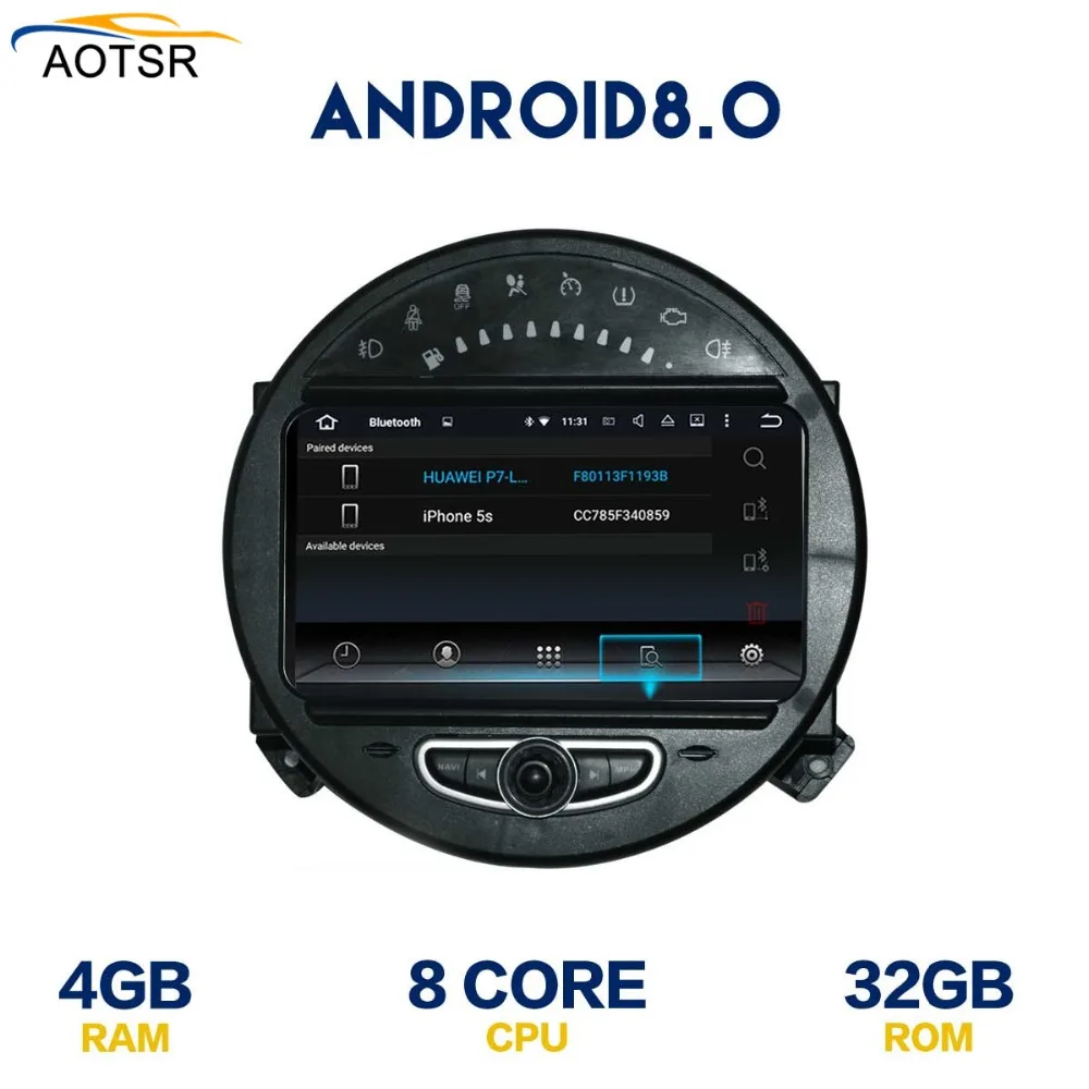 Android 8 0 автомобильный мультимедийный плеер NAVI для BMW Mini 2006 2013 с автомобильным DVD