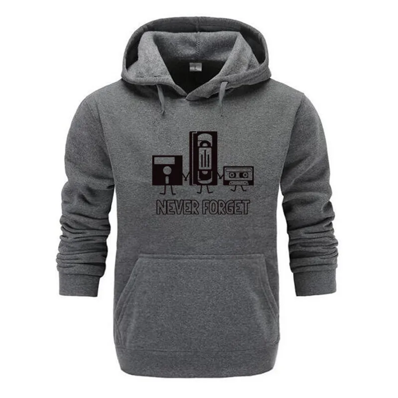 

Never Forget Men Hooded Sweatshirt 100% Cotton Sarcastic Disks Saying Satire Humorous Programming Nerds Hoodie Print Hooded 2019
