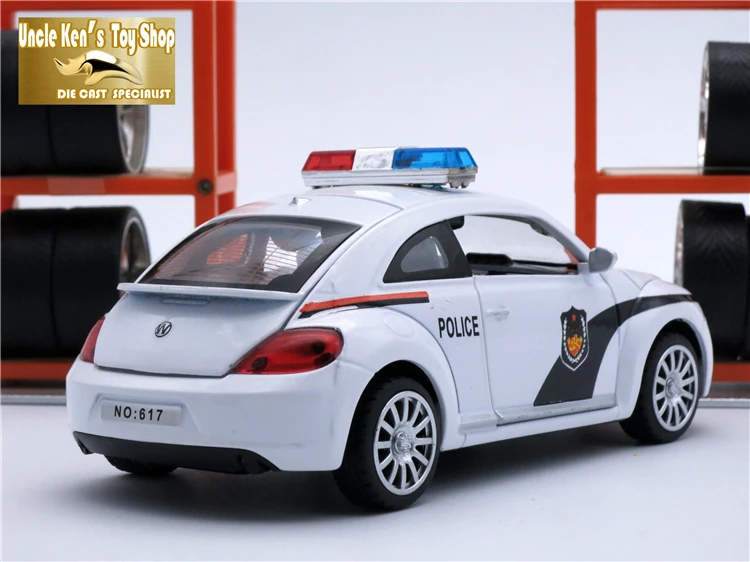 15 см Длина VW Beetle Diecast АВТОМОБИЛЯ, 1:32 весы сплава модели, металл, полицейские игрушки как подарок детям с отступить Функция/свет/звук