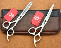 Purple Dragon 5.5'' Hairdressing Scissors Japan 440C Barber Cutting Scissors Thinning Shears Hair Scissors Dropshipping Z1010 6