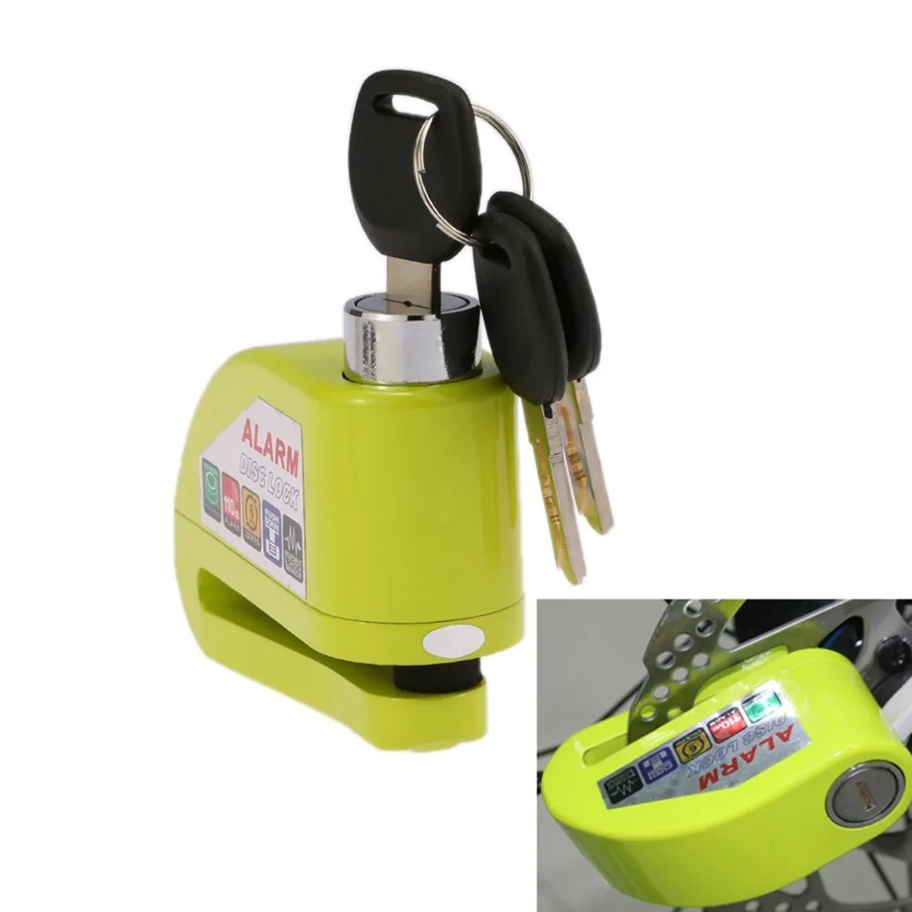 

Universal Moto Motorcycle Alarm Lock Disc Lock Scooter Bicycle Disc Brake Lock Security Anti-theft Alarm Lock with 3 Keys