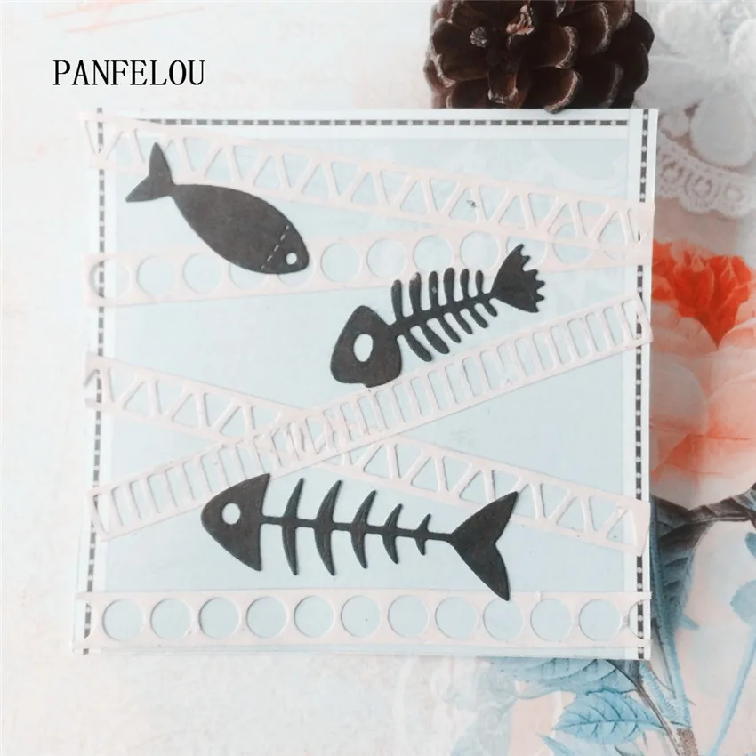 

PANFELOU cute fish paper die cutting dies metal craft Scrapbooking/DIY Christmas Halloween Embossing mould Easter