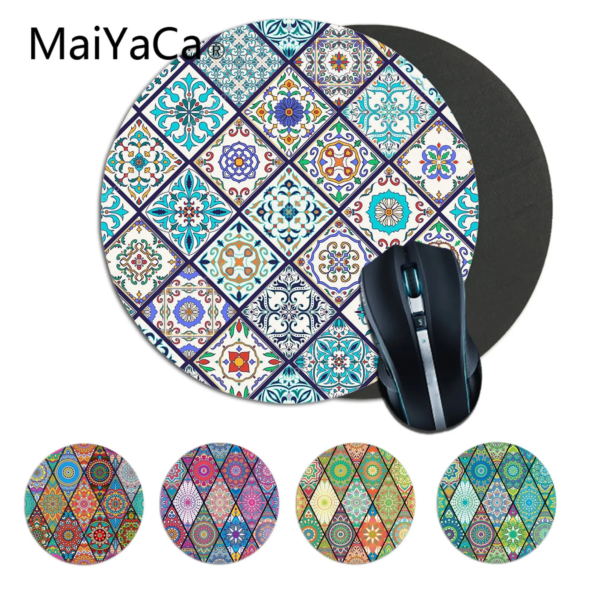 Maiyaca бриллиантовое окно madanlas шаблон для геймеров мягкий круглый коврик мыши