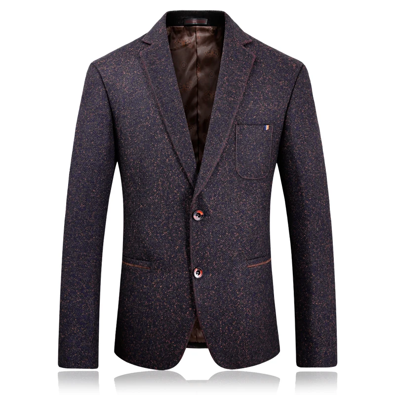

Suit jacket new men's boutique woolen suit jacket men's two single-breasted purple red business casual large size suit jacket
