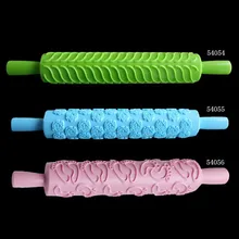 1 шт. 3 вида стилей на выбор пластиковая Скалка ролик кухонный торт тесто украшение инструмент узоры для выпечки помадка рельефная форма