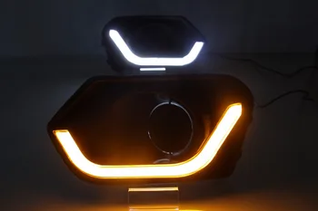 

17-18 High quality led daytime running light with yellow turn signal fog lamp