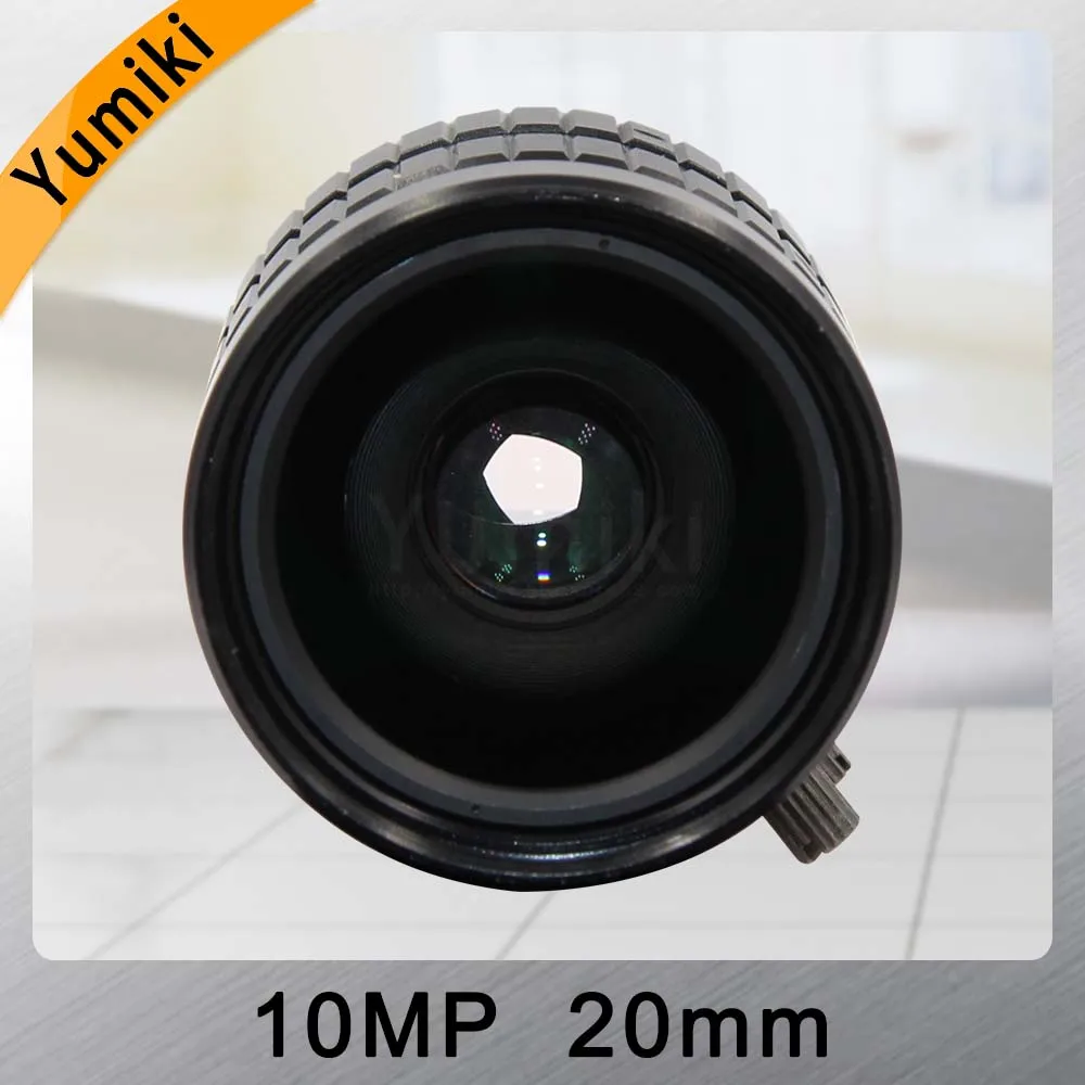 Yumiki HD 10MP CCTV Камера объектива 20 мм F1.4 апертурой Крепление C для видеонаблюдения Камера или промышленный контроль дороги