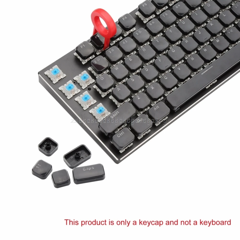 

104 Keys Layout Low Profile Keycaps Set for Mechanical Keyboard Backlit Crystal Edge Design Cherry MX With Key Caps Puller A11