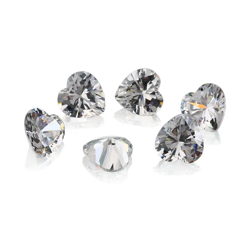 Buy 10mm 12mm Pointed Back Heart shape Brilliant Clear