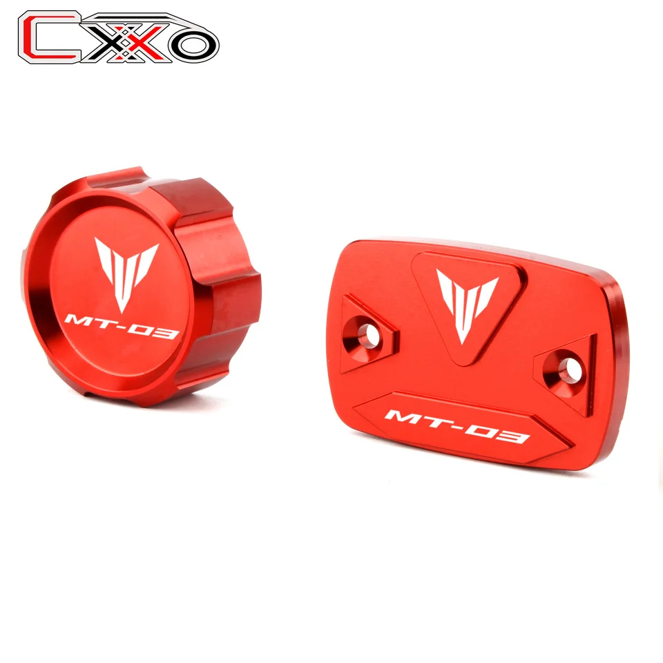 

For YAMAHA MT03 MT-03 MT 03 2015 2016 2017 2018 Front & Rear brake Fluid Cylinder Master Reservoir Cover Cap