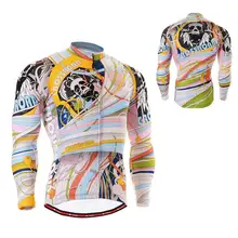 Технические уникальный графический Для мужчин с длинным рукавом Велоспорт Джерси полезные 3 задних-карманы Велосипедный Спорт Шестерни 4 сезона открытый MTB велосипед одежды