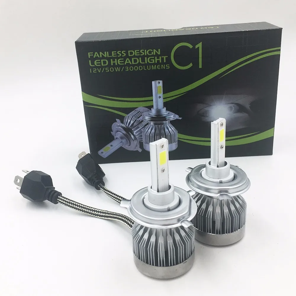 

Super Bright C1 Del Dell H4 Universale Fit automobile Faro 24V 6000K Car LED luce